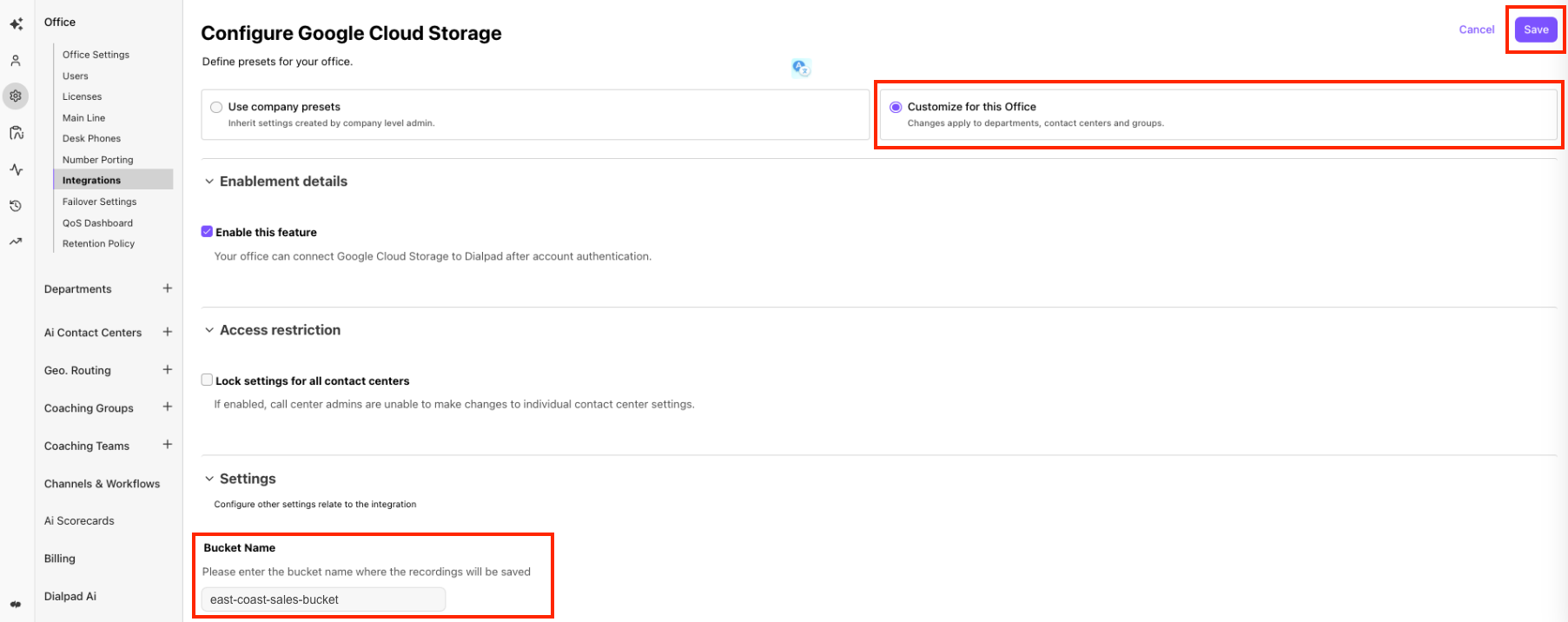 customize g cloud office