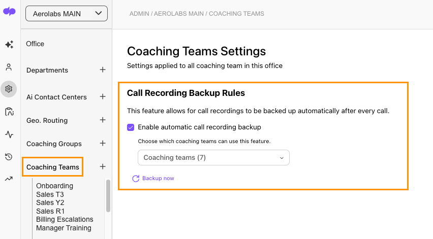 coaching teams call backup