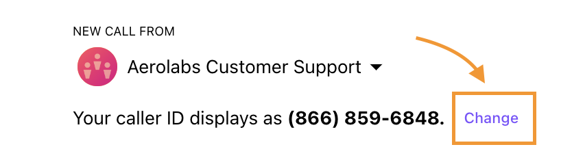 Option to change your local presence number