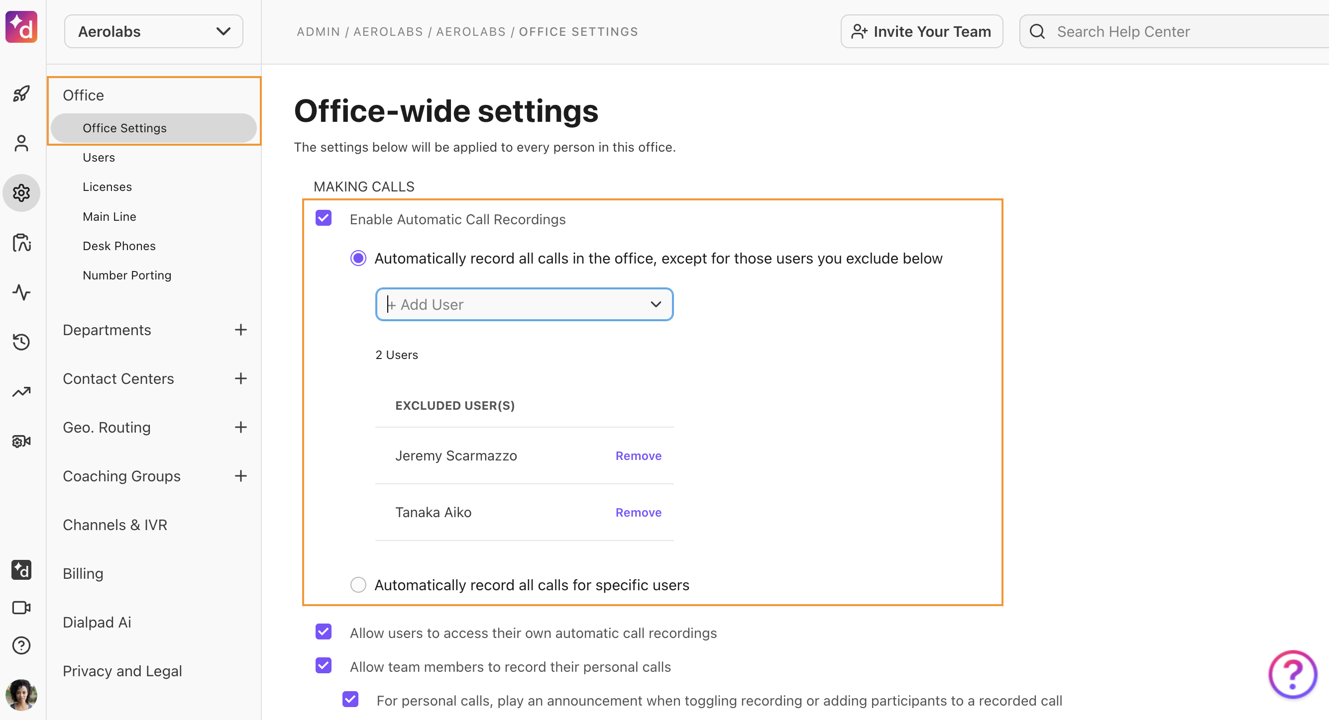 enable office settings
