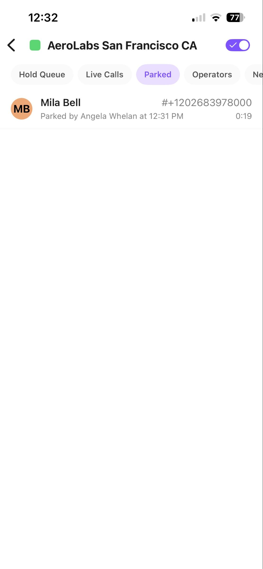 Parked Calls List - iOS.jpeg