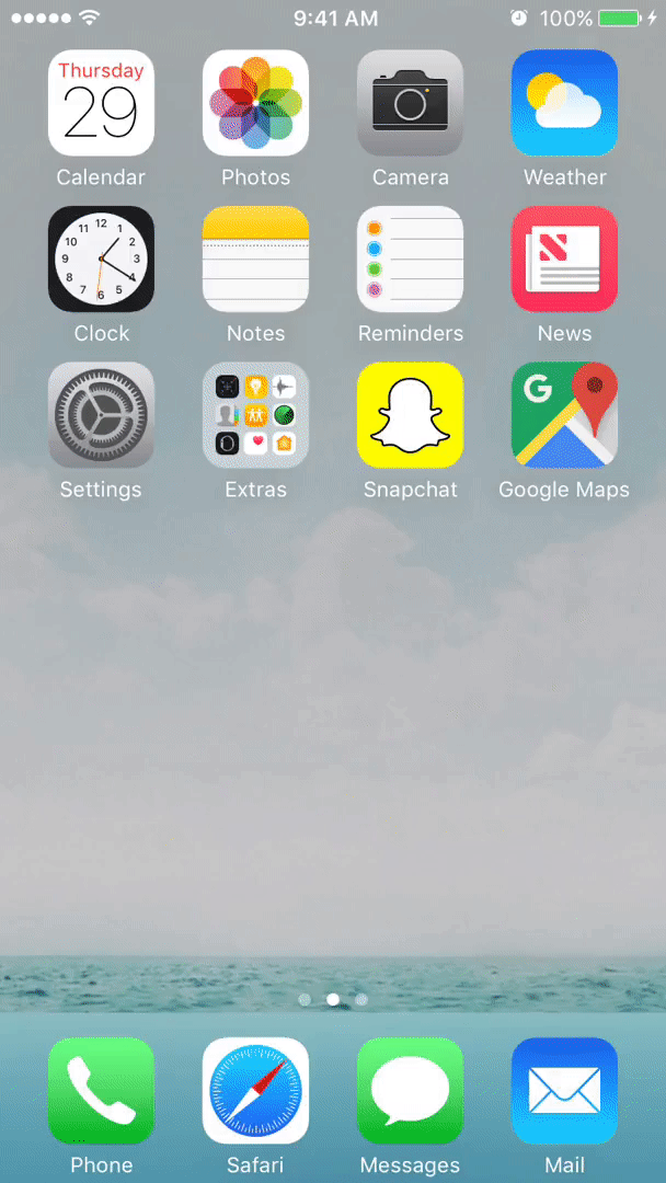 Animated GIF demonstrating how to adjust call audio routing on an iOS device by navigating from the home screen through Settings, General, Accessibility, and Call Audio Routing to select Speaker.