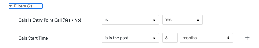Option to select filters in the report