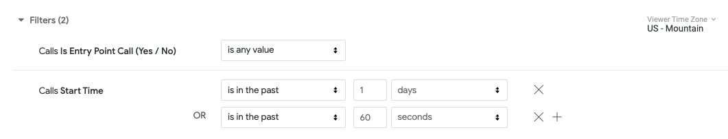 Call Logs Report filters