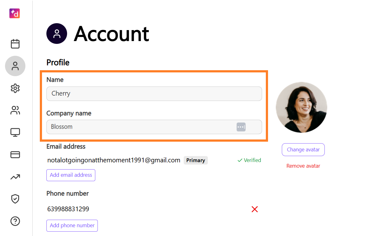 Dialpad Meetings Profile Name
