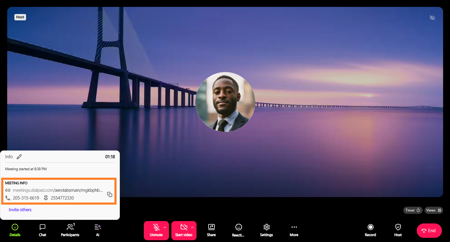 unique meeting URL