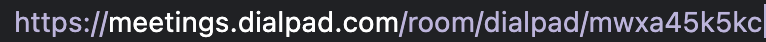 unique meeting URL