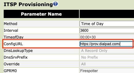 Provisioning screen for Poly Obi devices