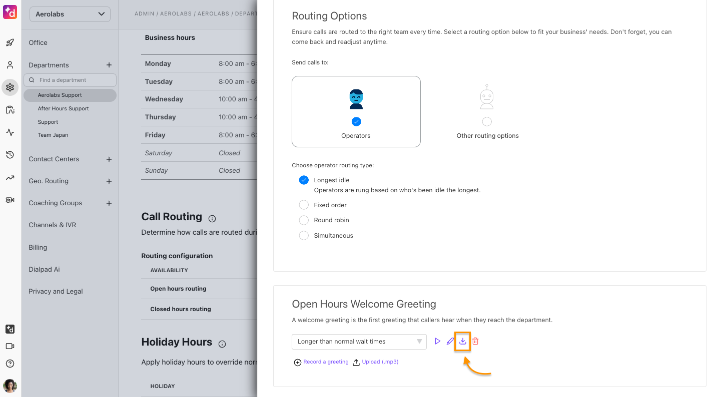 Where to download the recorded greetings.