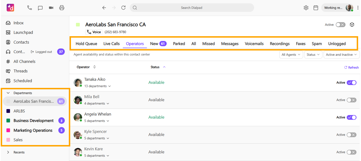 Image of department inbox