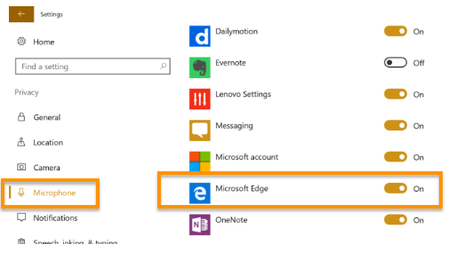 microsoft edge browser permission