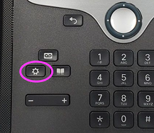 Settings button on a cisco phone