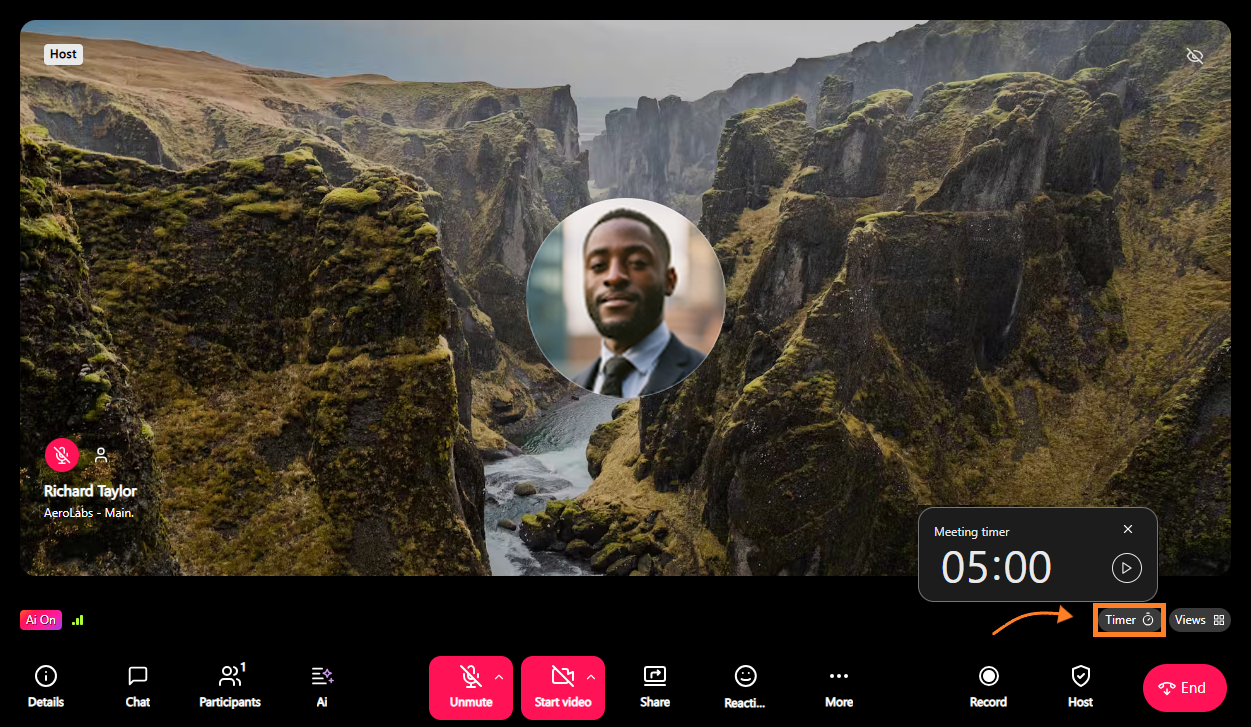Timer button