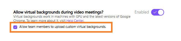upload custom background