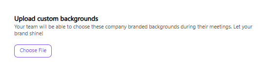 upload custom backgrounds
