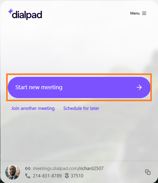 start meetings