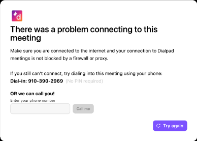 network connection issue notification