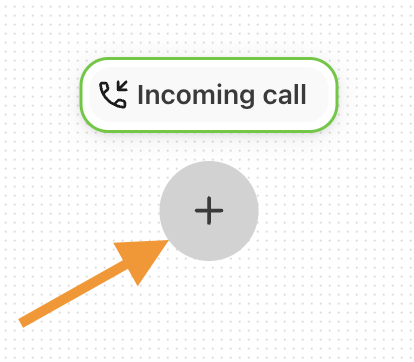 View of a workflow and the icon to select to add a step.