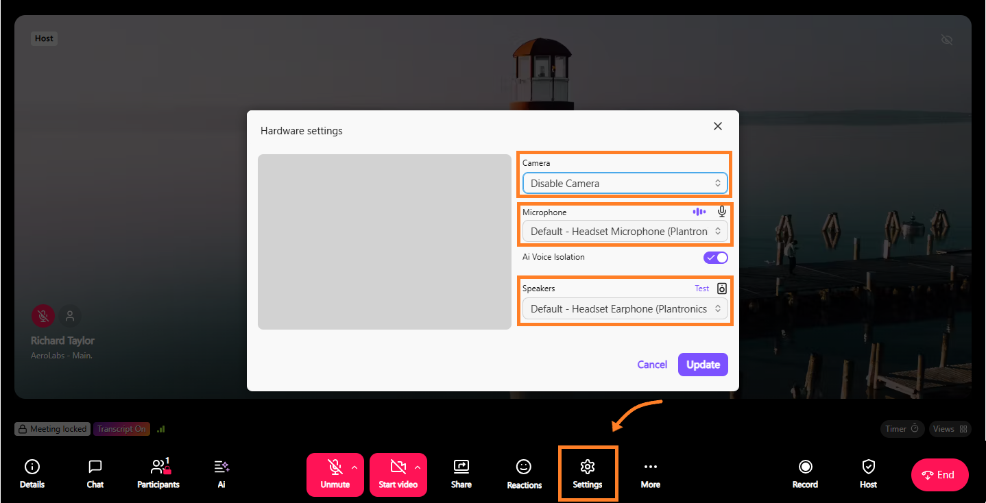 DPM hardware settings