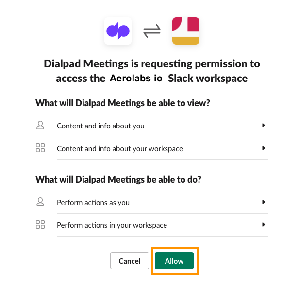 Permission request