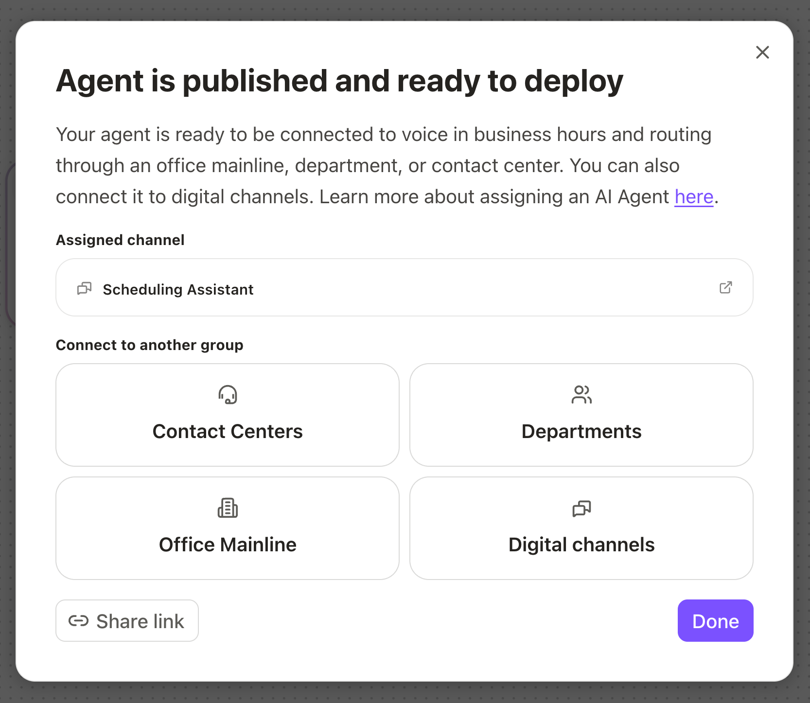 Options to deploy the AI Agent